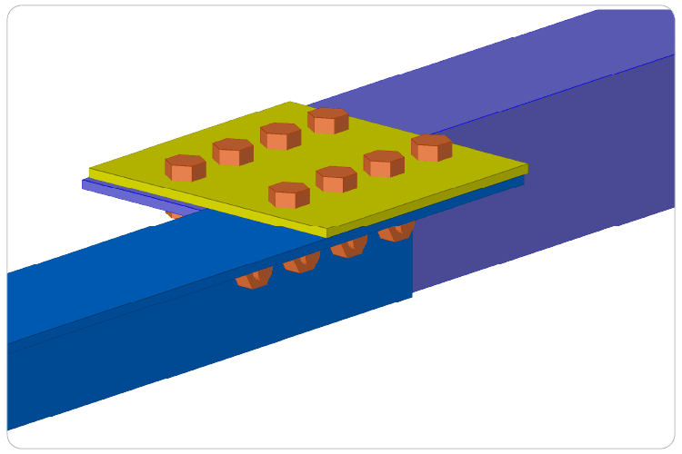 Back-to-back splice connection in VTS